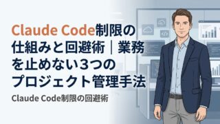 【徹底解説】Claude Code制限の仕組みと回避術｜業務を止めない3つのプロジェクト管理手法