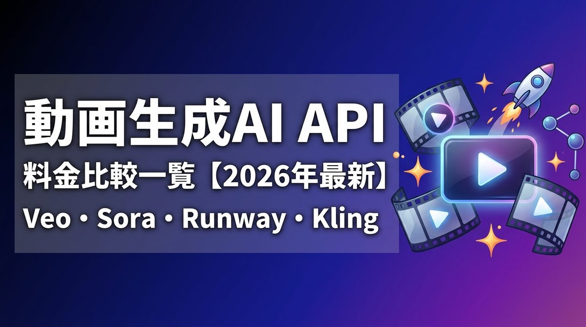 動画生成AI API料金比較