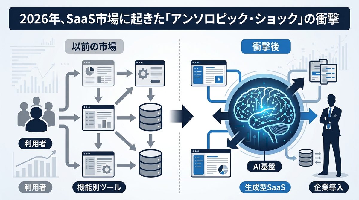 図解:2026年、SaaS市場に起きた「アンソロピック・ショック」の衝撃