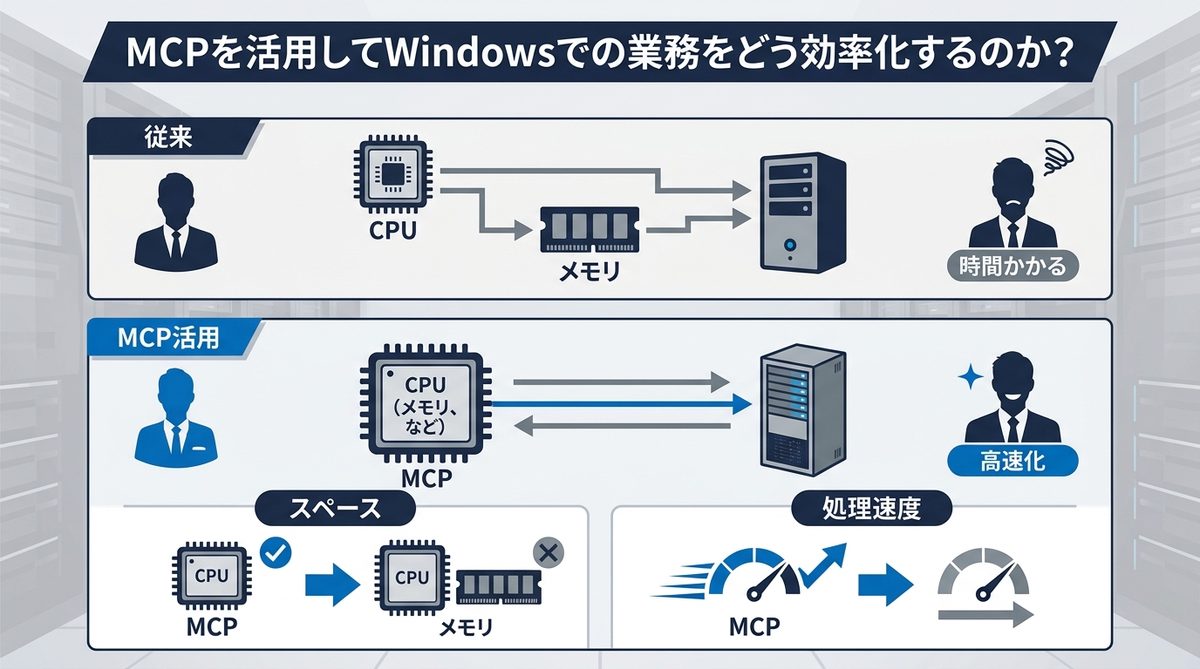 図解:MCPを活用してWindowsでの業務をどう効率化するのか?