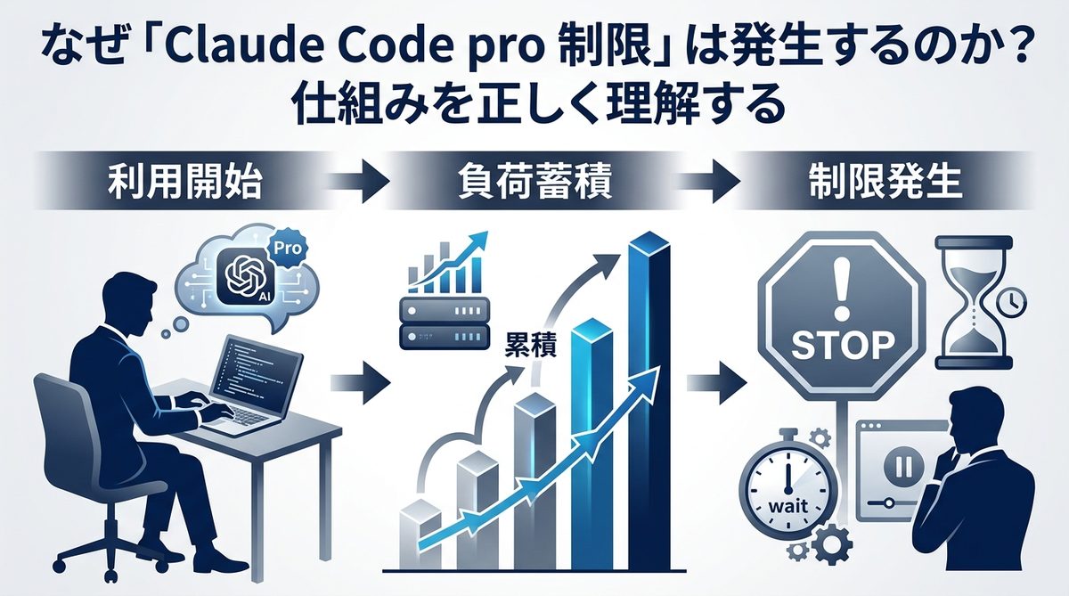 図解:なぜ「Claude Code pro 制限」は発生するのか?仕組みを正しく理解する