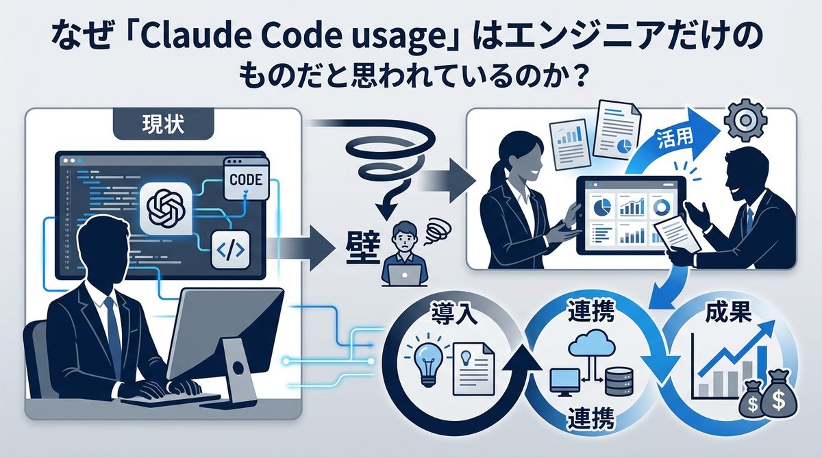 図解：なぜ「Claude Code usage」はエンジニアだけのものだと思われているのか？