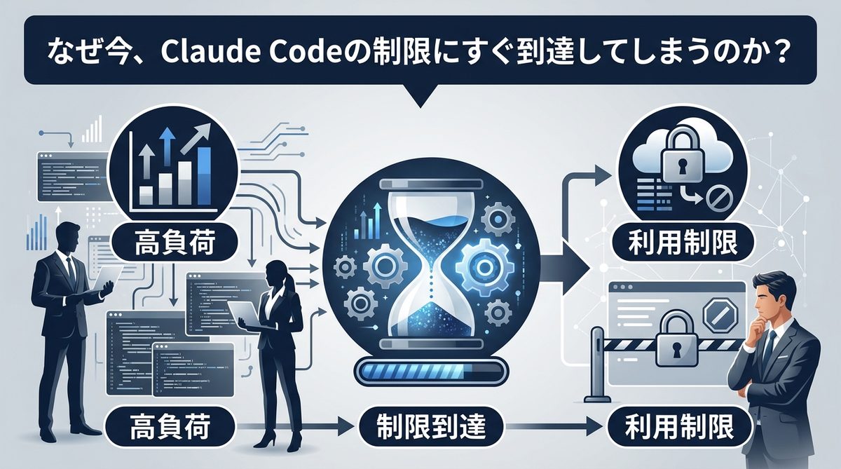 図解:なぜ今、Claude Codeの制限にすぐ到達してしまうのか?