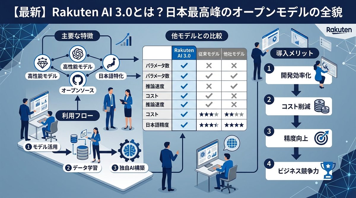 図解：【最新】Rakuten AI 3.0とは？日本最高峰のオープンモデルの全貌