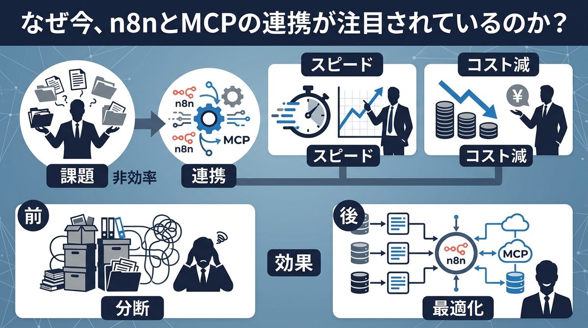 図解：なぜ今、n8nとMCPの連携が注目されているのか？