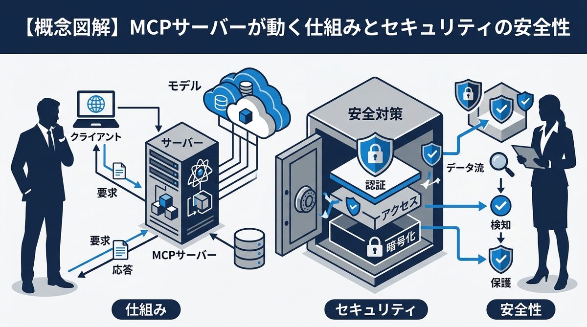図解:【概念図解】MCPサーバーが動く仕組みとセキュリティの安全性