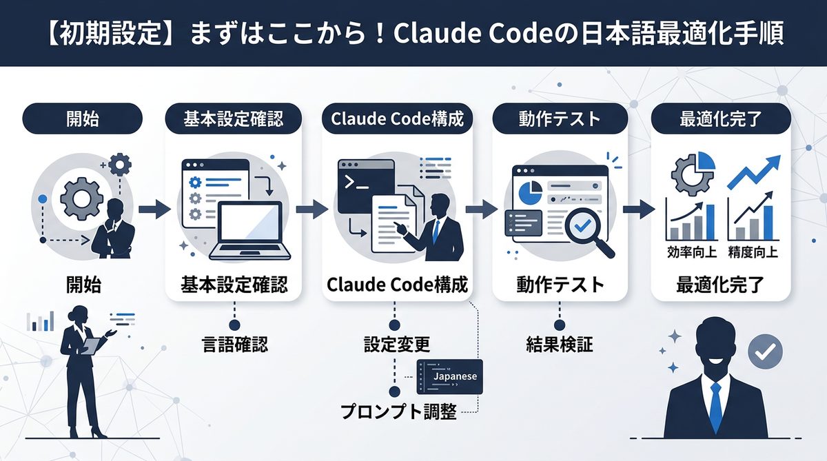 図解:【初期設定】まずはここから!Claude Codeの日本語最適化手順