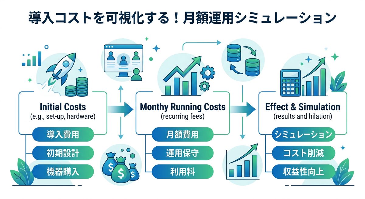 図解：導入コストを可視化する！月額運用シミュレーション
