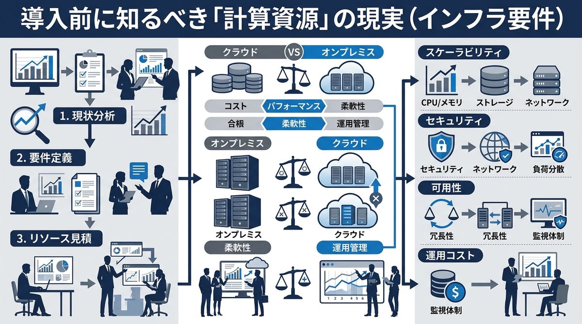 図解：導入前に知るべき「計算資源」の現実（インフラ要件）