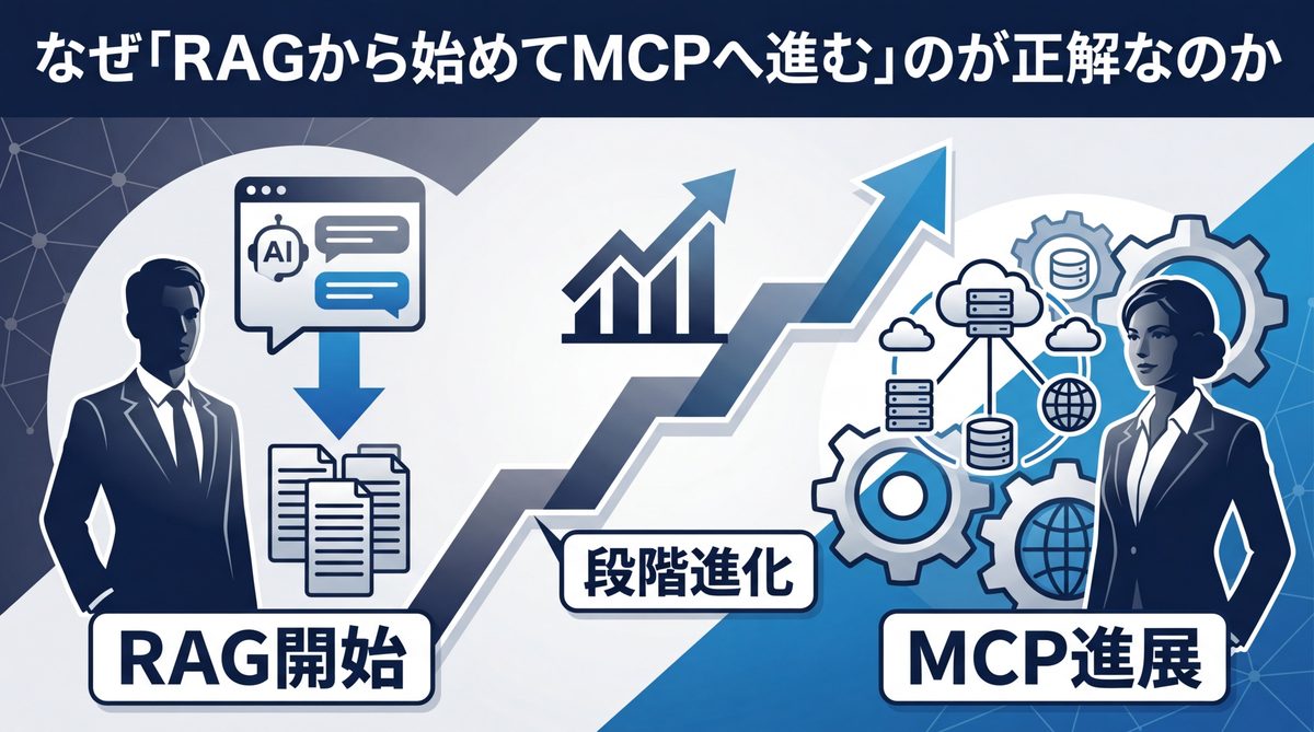 図解:なぜ「RAGから始めてMCPへ進む」のが正解なのか