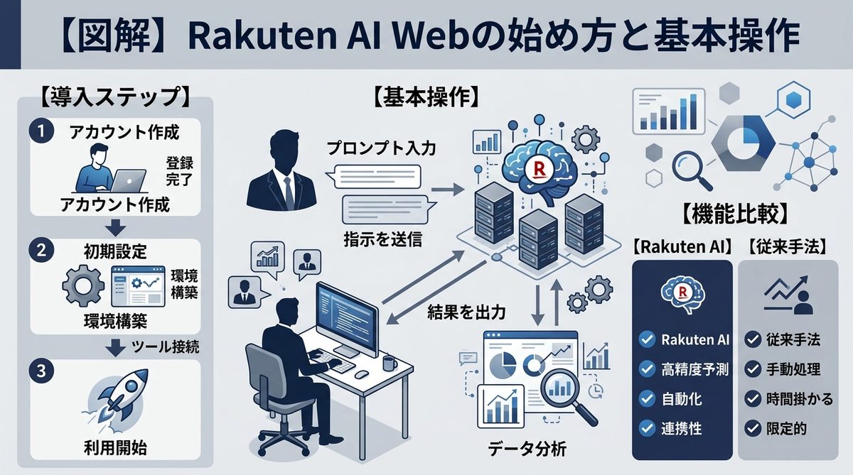 図解：【図解】Rakuten AI Webの始め方と基本操作