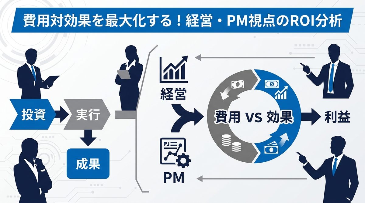 図解：費用対効果を最大化する！経営・PM視点のROI分析