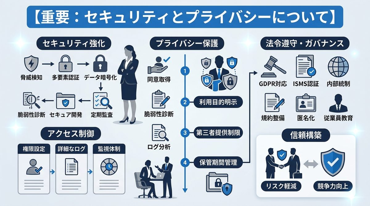 図解：【重要：セキュリティとプライバシーについて】