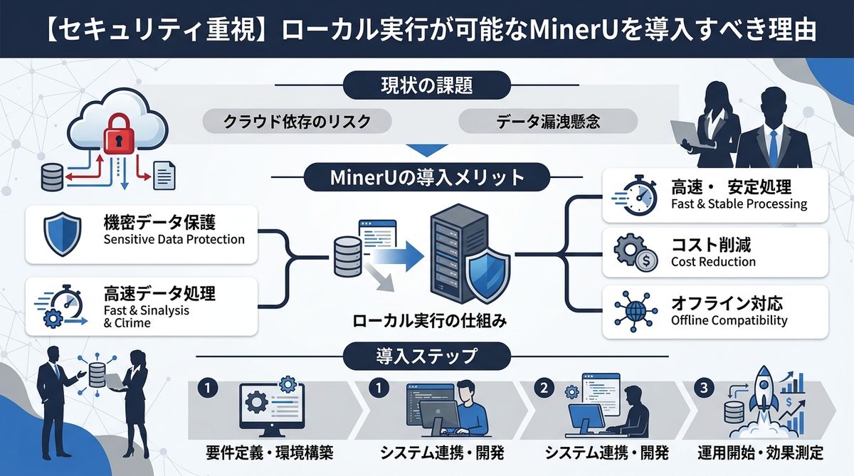 図解:【セキュリティ重視】ローカル実行が可能なMinerUを導入すべき理由