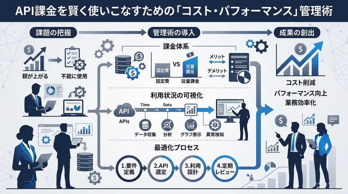 図解:API課金を賢く使いこなすための「コスト・パフォーマンス」管理術