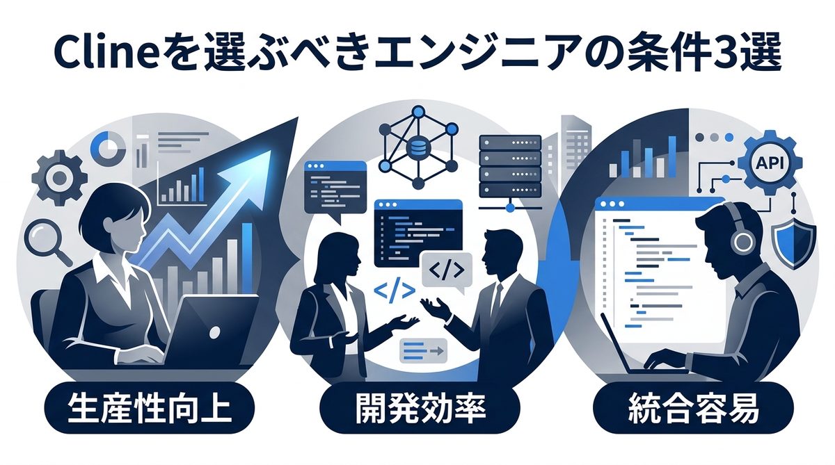 図解：Clineを選ぶべきエンジニアの条件3選