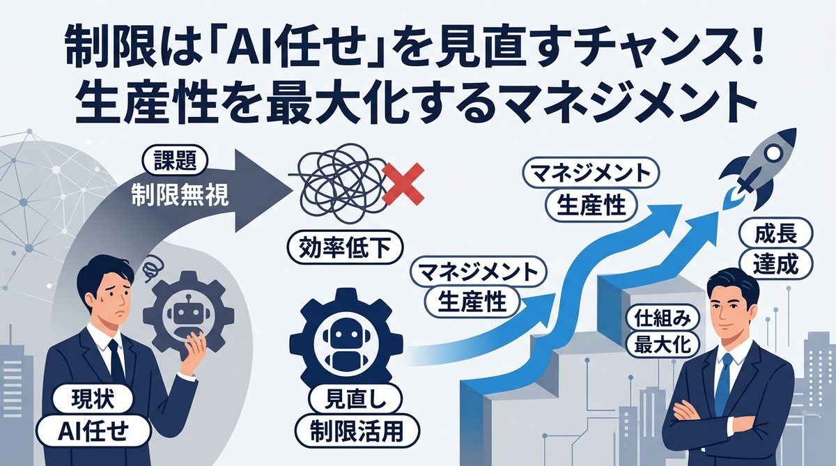 図解:制限は「AI任せ」を見直すチャンス!生産性を最大化するマネジメント
