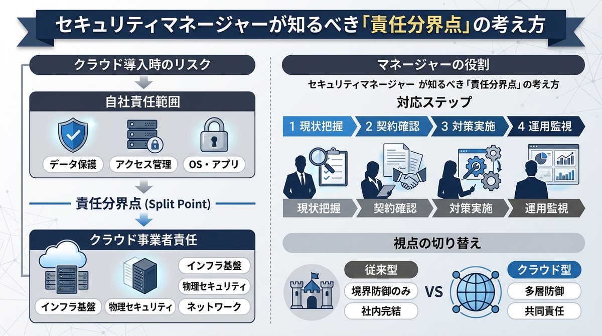 図解：セキュリティマネージャーが知るべき「責任分界点」の考え方