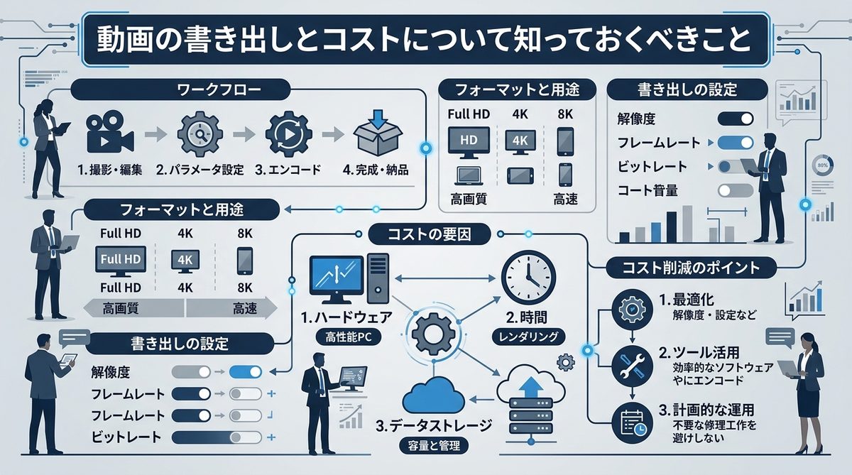 図解：動画の書き出しとコストについて知っておくべきこと