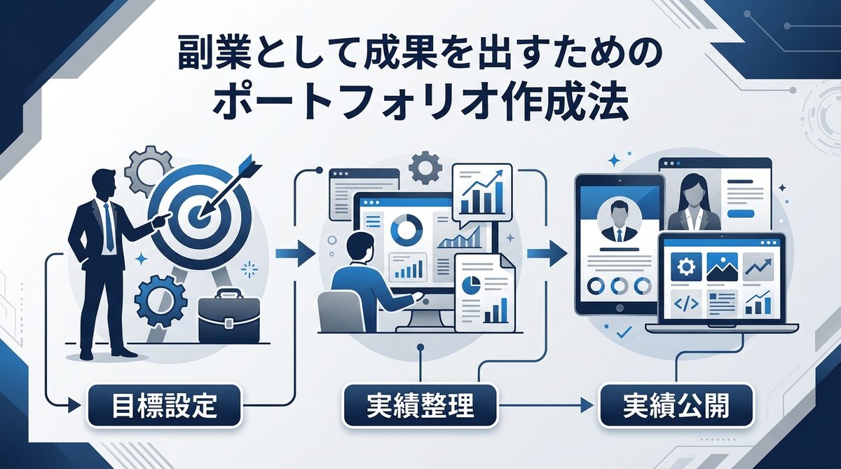 図解：副業として成果を出すためのポートフォリオ作成法