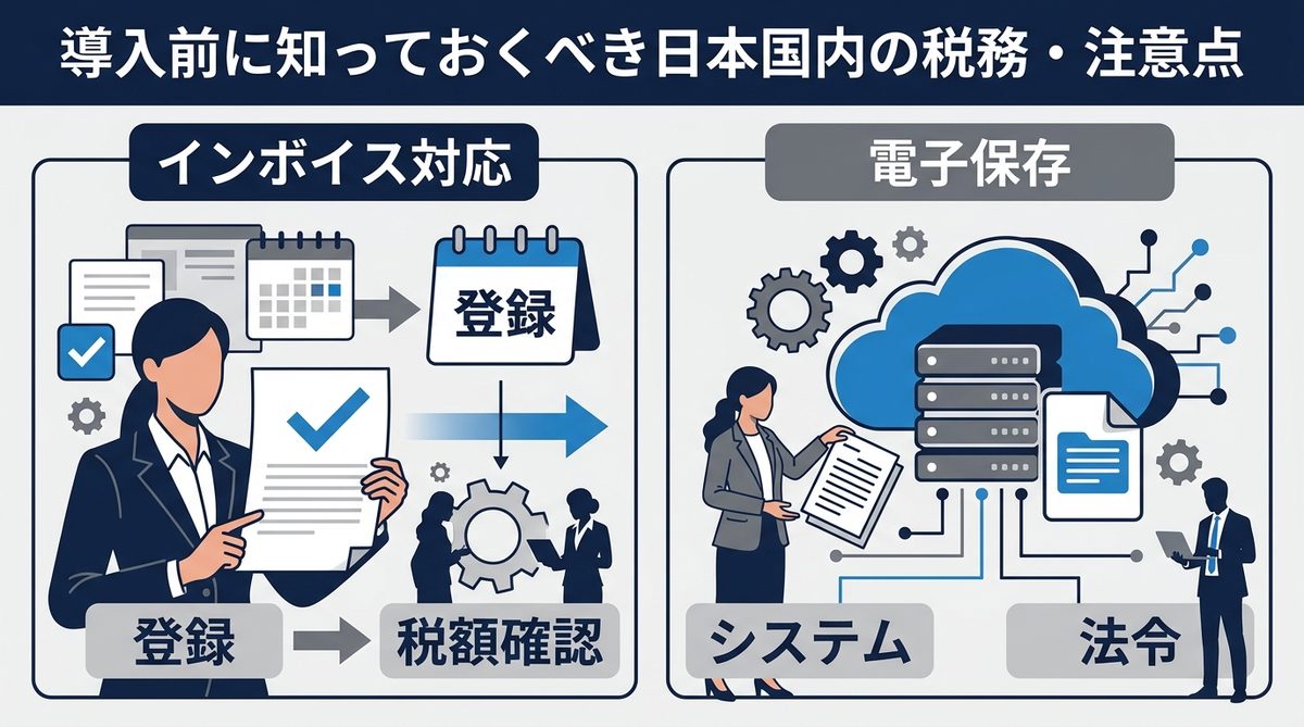 図解：導入前に知っておくべき日本国内の税務・注意点