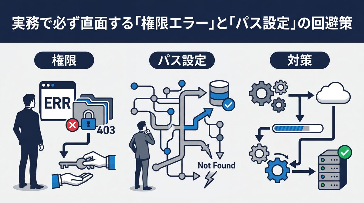 図解：実務で必ず直面する「権限エラー」と「パス設定」の回避策