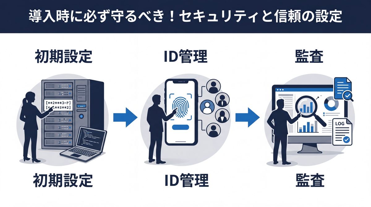 図解：導入時に必ず守るべき！セキュリティと信頼の設定