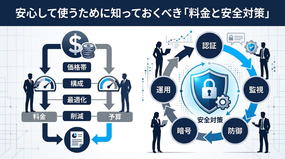 図解：安心して使うために知っておくべき「料金と安全対策」