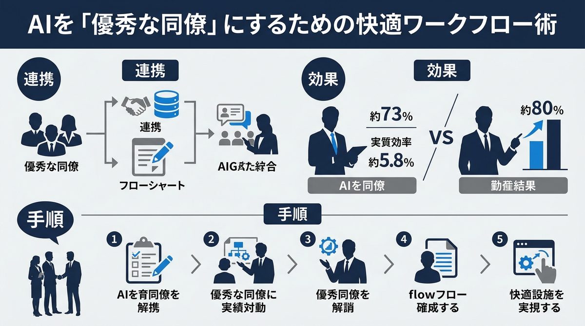 図解：AIを「優秀な同僚」にするための快適ワークフロー術