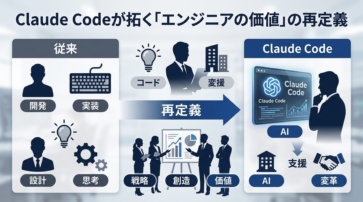 図解:Claude Codeが拓く「エンジニアの価値」の再定義