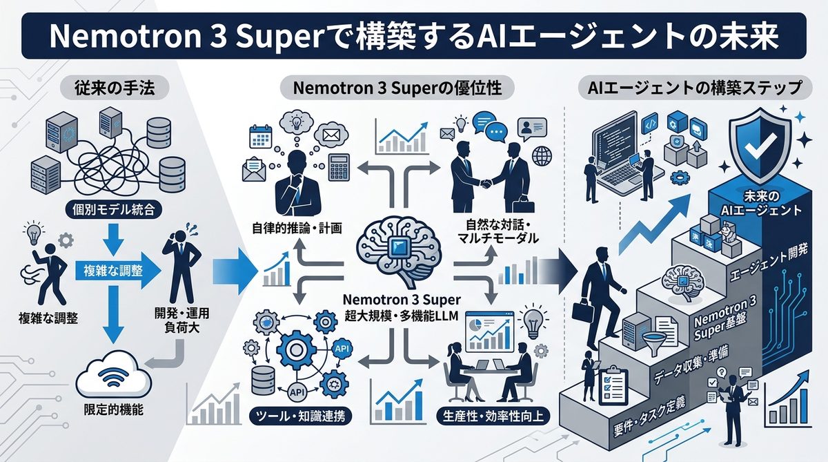 図解:Nemotron 3 Superで構築するAIエージェントの未来