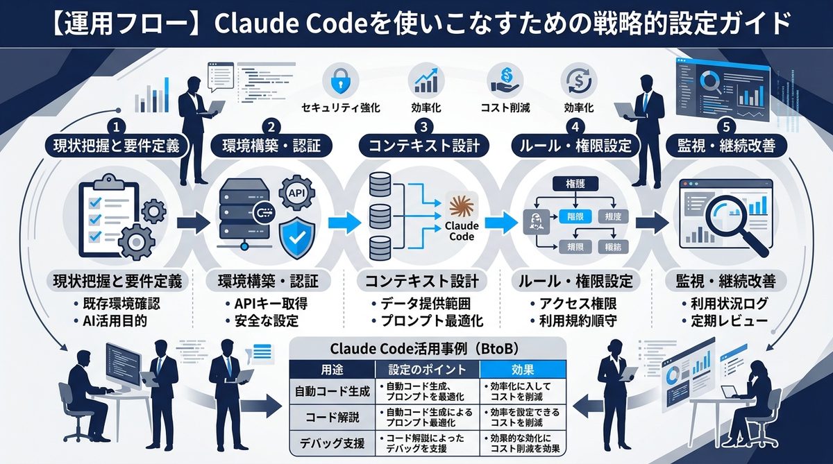図解:【運用フロー】Claude Codeを使いこなすための戦略的設定ガイド