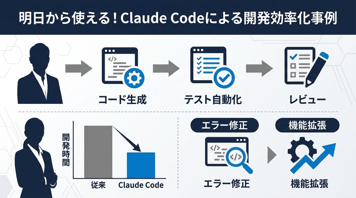 図解：明日から使える！Claude Codeによる開発効率化事例