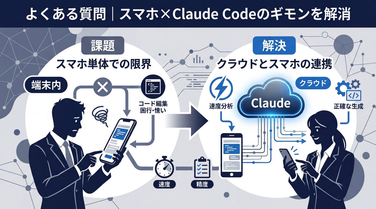図解：よくある質問｜スマホ×Claude Codeのギモンを解消