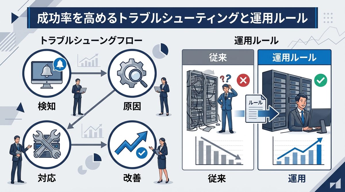 図解:成功率を高めるトラブルシューティングと運用ルール