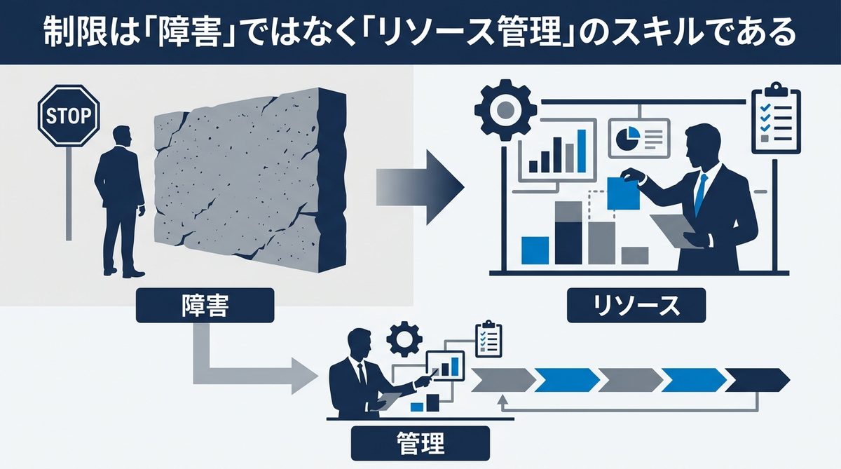 図解：制限は「障害」ではなく「リソース管理」のスキルである
