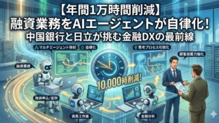 【年間1万時間削減】融資業務をAIエージェントが自律化!中国銀行と日立が挑む金融DXの最前線