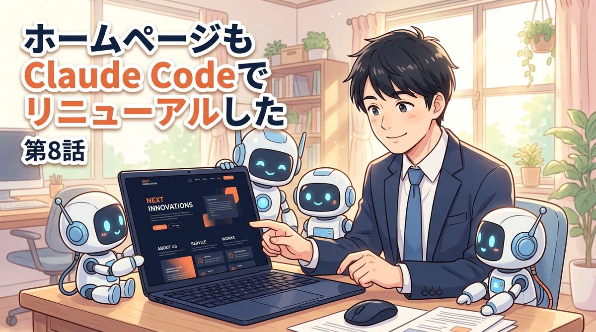 第8話：ホームページもClaude Codeでリニューアルした
