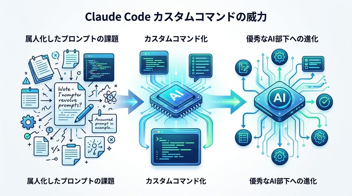 図解:AIとの対話を「型」にする!Claude Codeのスラッシュコマンドとは