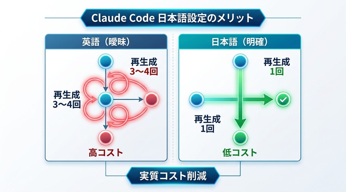 図解：Claude Codeはなぜ「日本語設定」が必須なのか？導入メリットを解説