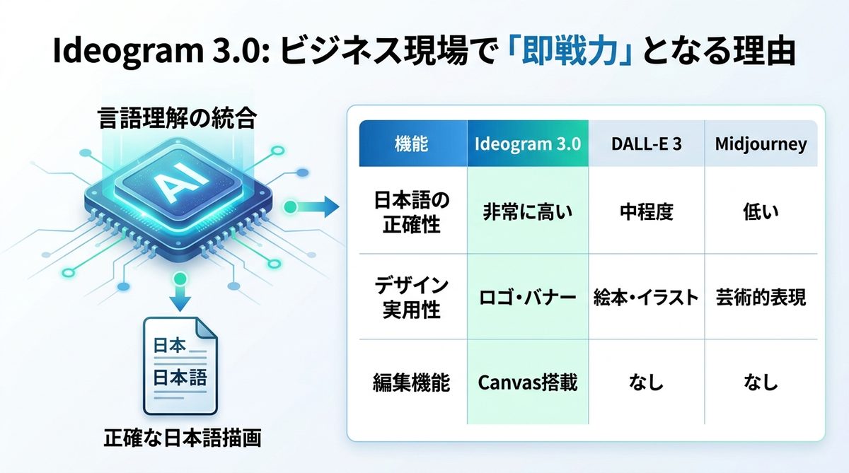 図解：Ideogram 3.0とは？ビジネス現場で「即戦力」となる最大の理由