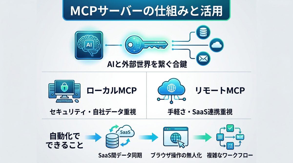 図解：MCPサーバーとは？自動化ツールとの連携で何が変わるか
