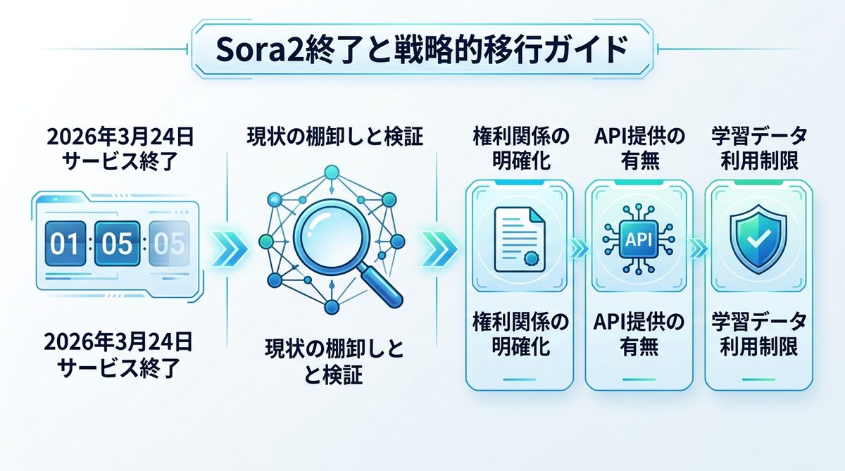 図解：【2026年最新】OpenAI Sora2終了の事実と、代替ツールが必要な理由