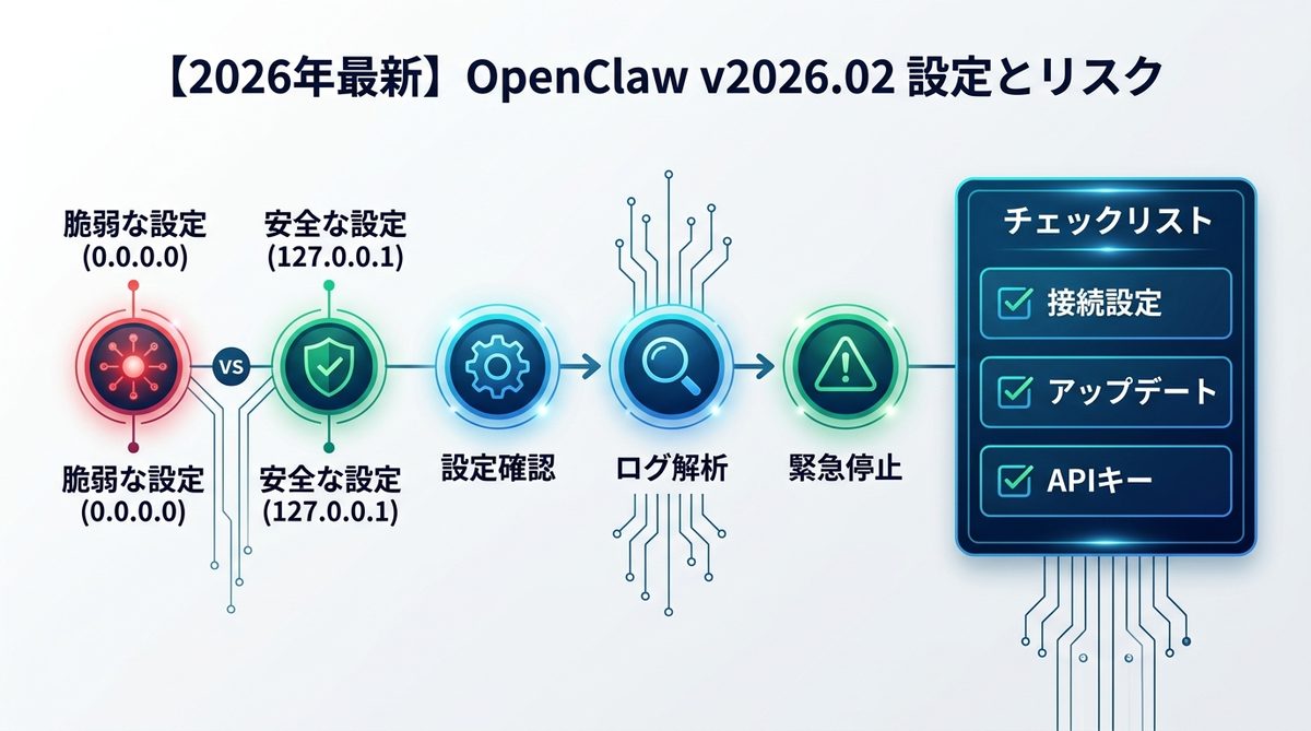 図解：【2026年最新】OpenClaw v2026.02以降のデフォルト設定とリスク