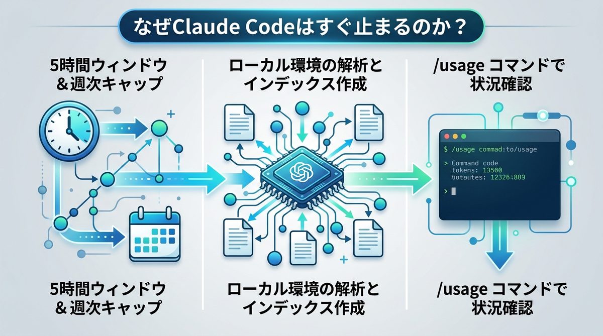 図解：なぜClaude Codeはすぐ止まるのか？仕組みと落とし穴