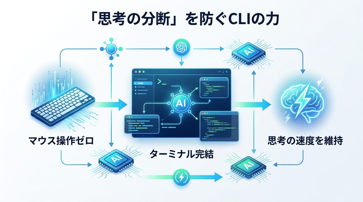 図解：なぜVim使いはClaude Codeを選ぶのか？「思考の分断」を防ぐCLIの力
