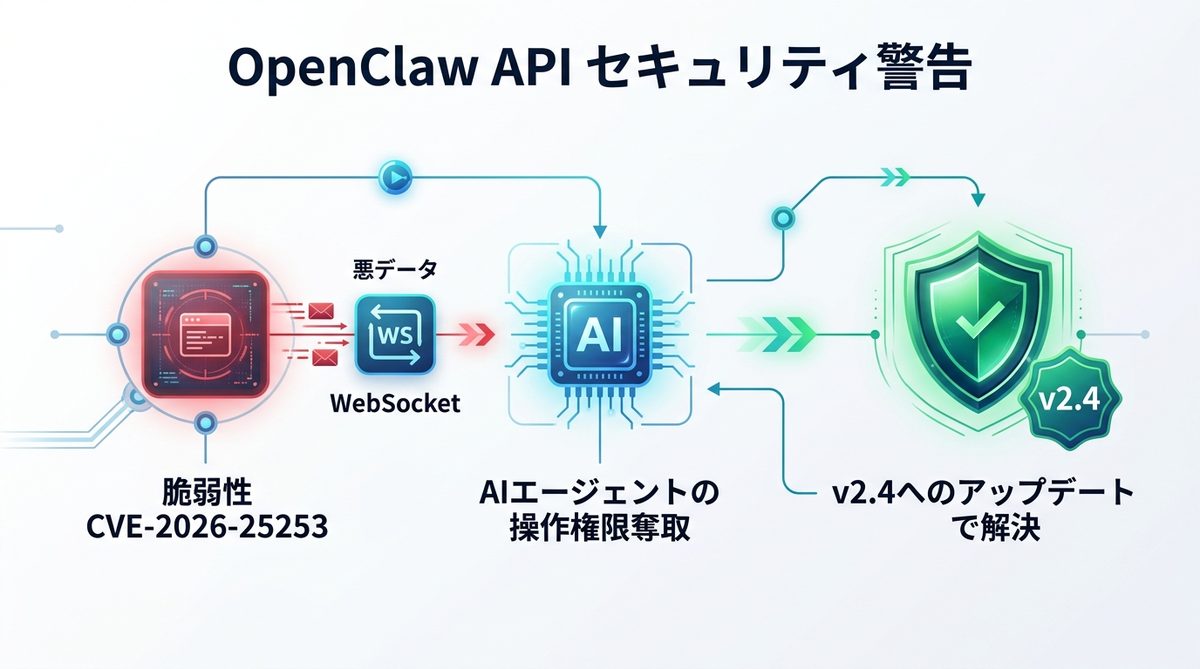 図解：【警告】OpenClaw APIユーザーが直面する最新のセキュリティ脅威