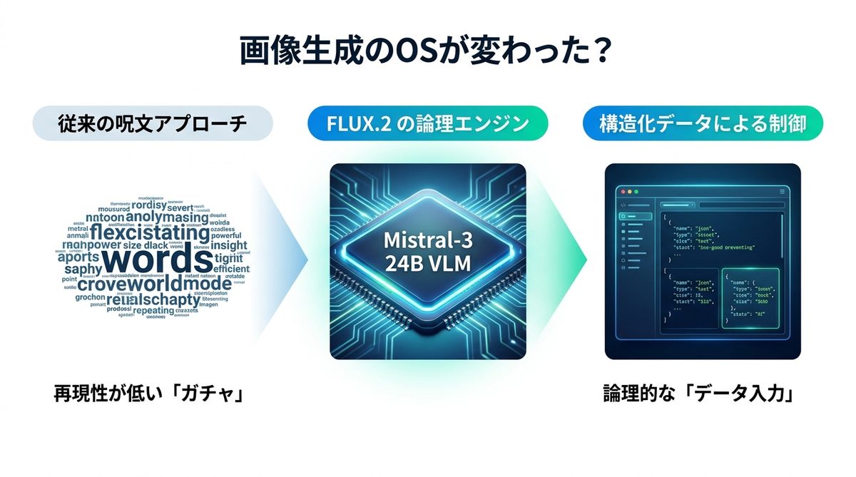 図解：画像生成のOSが変わった？FLUX.2で「呪文」を卒業すべき理由