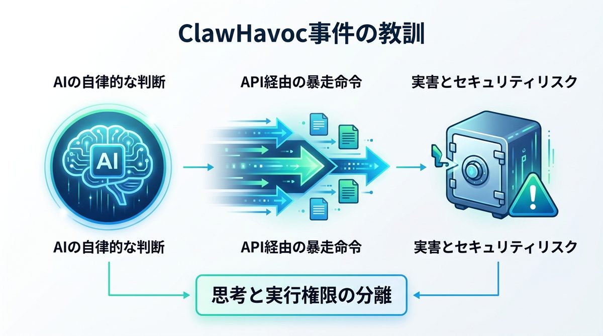 図解：【実務防衛】OpenClaw単体運用に潜む「ClawHavoc事件」の教訓