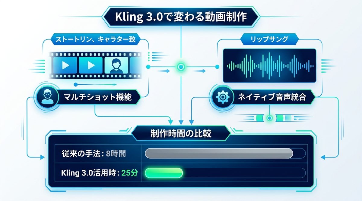 図解：動画制作の常識が覆る！Kling 3.0で何が変わったのか？